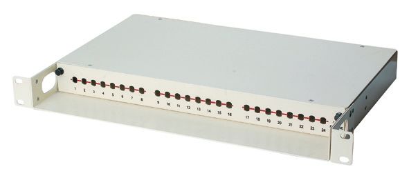 High Finish Fiber Patch Panel 24 Port, LC / Duplex SC Glasvezel Terminatie Box YH1005