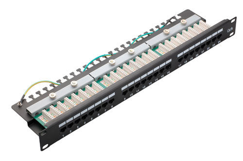 Drager Rail Huishoudelijk Patch Panel / 24 Port Rj45 Patch Panel Smooth And Flexible Pulling YH4007