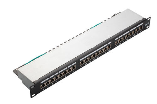 Drager Rail Huishoudelijk Patch Panel / 24 Port Rj45 Patch Panel Smooth And Flexible Pulling YH4007