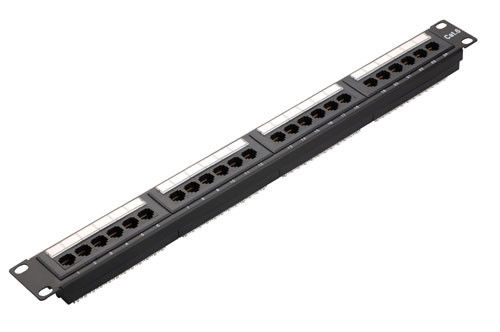 Drager Rail Huishoudelijk Patch Panel / 24 Port Rj45 Patch Panel Smooth And Flexible Pulling YH4007