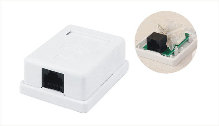 Zet de muur Opgezette RJ45-Hefboom van de Netwerkhoeksteen voor Enige Havenoppervlakte Doos YH7015 op