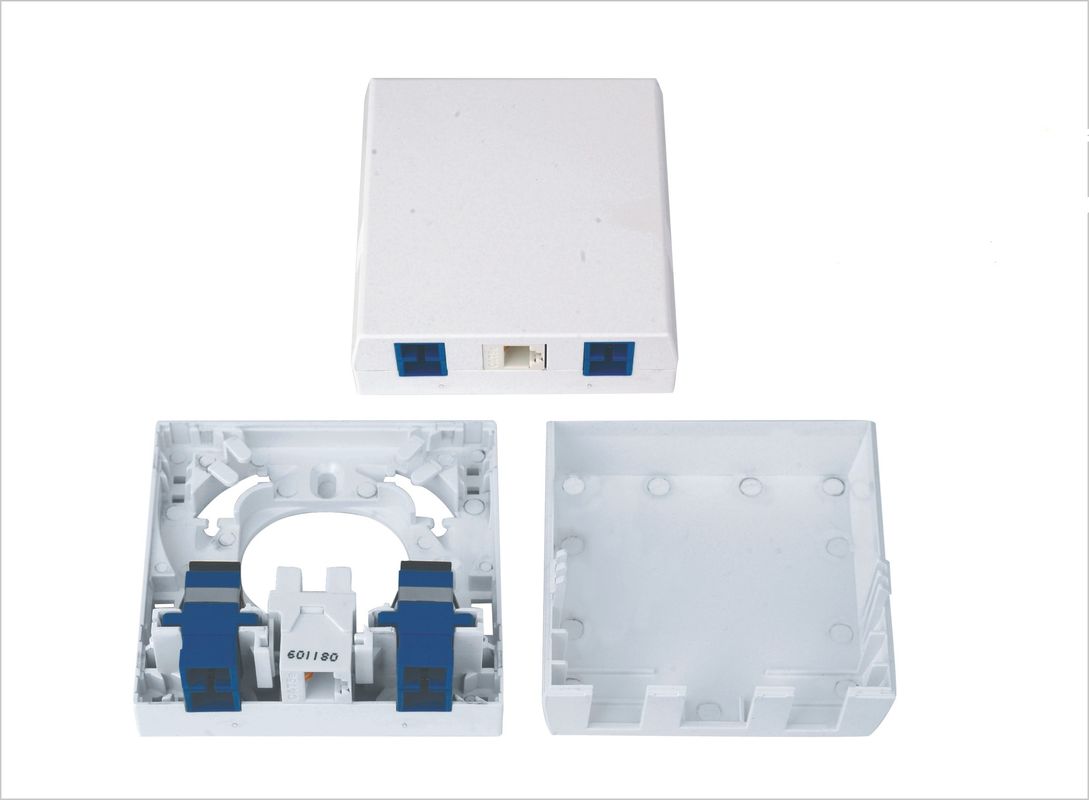 Van de de Muurcontactdoos van de vezel Optische Beëindiging Enige de Familieeenheid voor het Opzetten van RJ45 en van Sc 86Type Doos YH1043